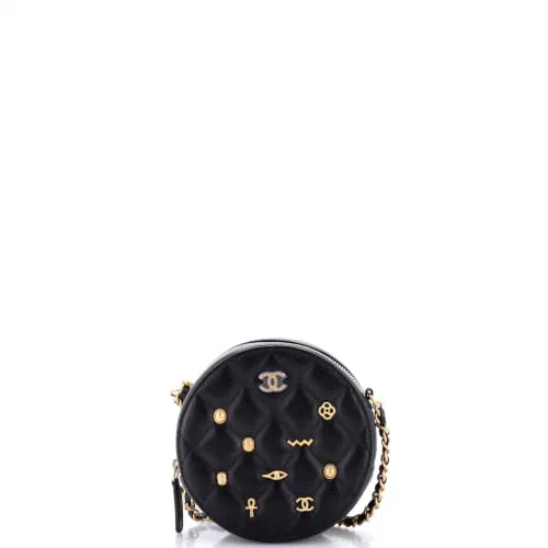 Chanel, Pre-Loved Egyptian Amulet Round Chain Clutch Mini