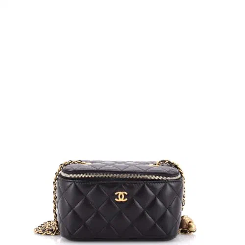 Chanel, Pre-Loved Pearl Crush Vanity Case with Chain Small
