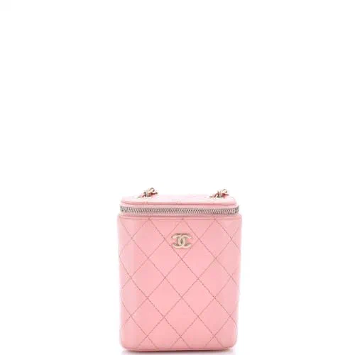 Chanel, Pre-Loved Vertical Classic Vanity Case with Chain Small
