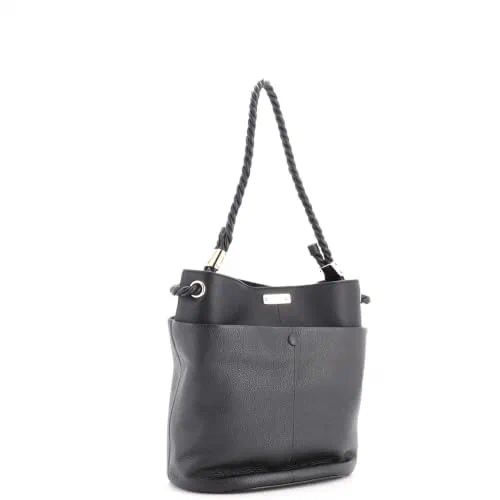 Chloe, Pre-Loved Braided Handle Key Bucket Bag Leather — view 3