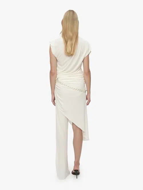 Christopher Esber, Crystal Cable Chain Draped Skirt Trouser — view 3
