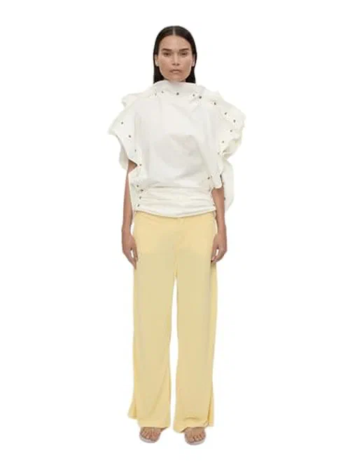Christopher Esber, Spiral Stone Snap Poplin Top
