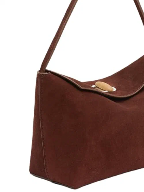 Christopher Esber, Turnlock Suede Mini Shoulder Bag — view 3