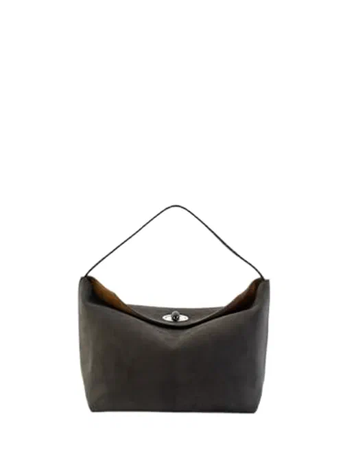 Christopher Esber, Turnlock Suede Shoulder Bag, OS