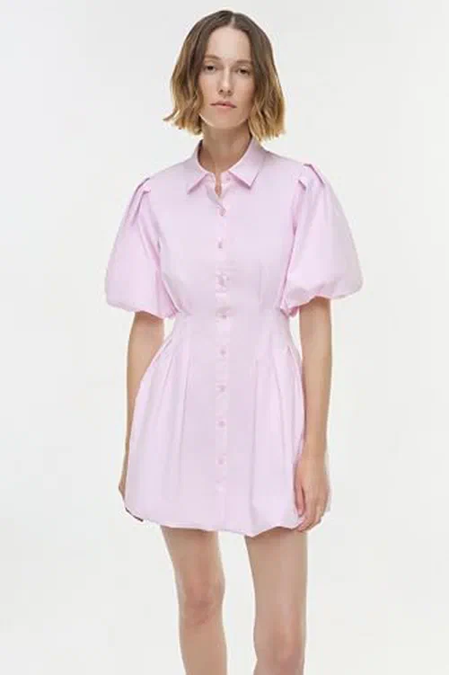 Cleo Balloon Pintuck Mini Dress — view 3