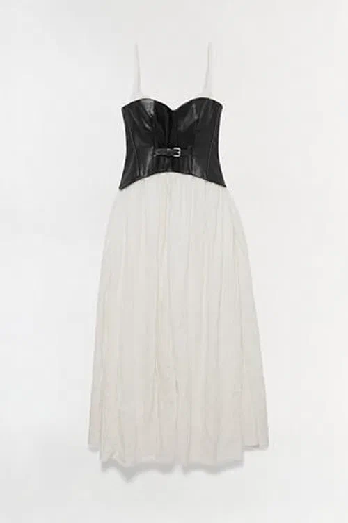 Cortland Belted Bustier Midi Dress