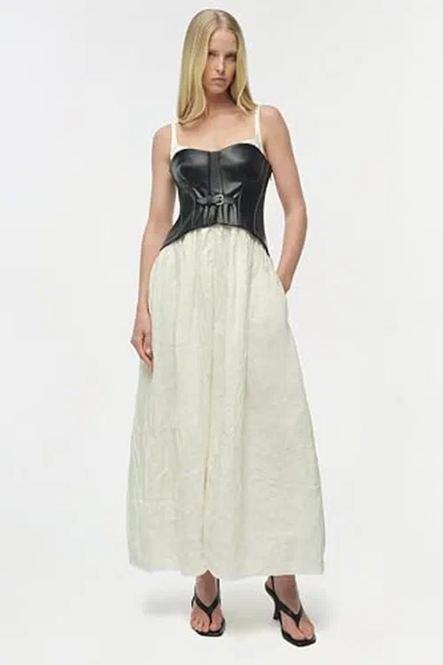 Cortland Belted Bustier Midi Dress — view 3