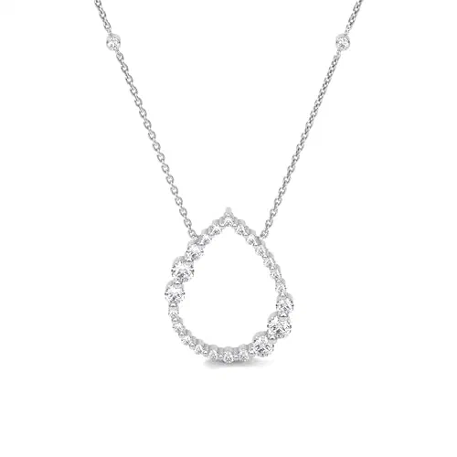 Elmyra 0.62 Carat Diamond Pendant Necklace in 18K White Gold