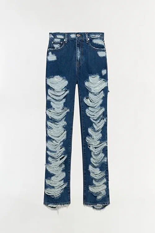 Erie High Waist Distressed Denim Pant