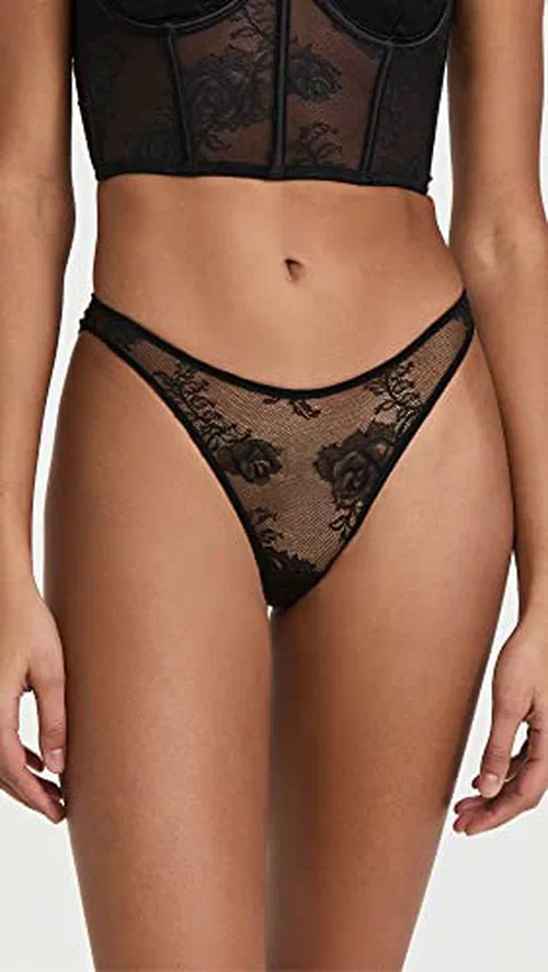 Fleur du Mal Women's Bouquet Lace Cheeky Panties — view 3