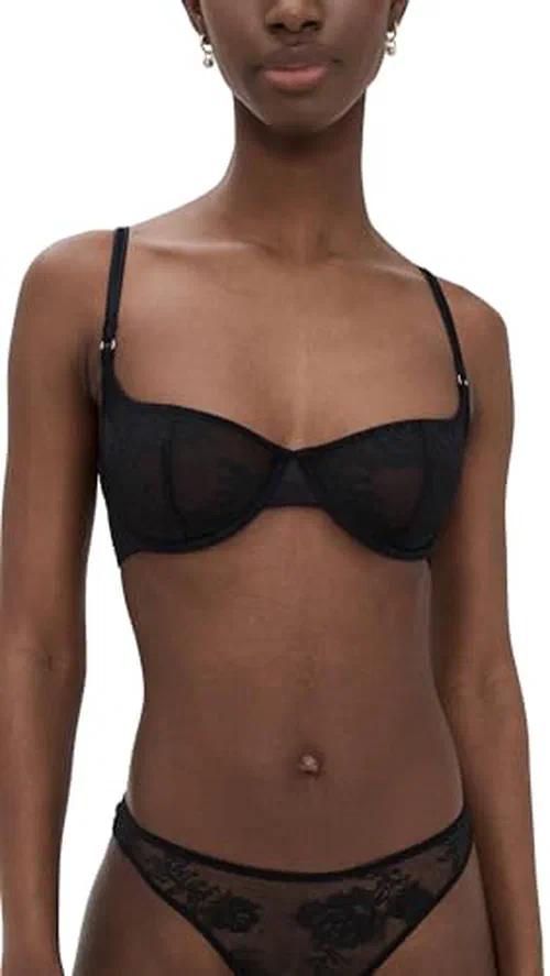 Fleur du Mal Women's Bouquet Lace Scooped Balconette Bra