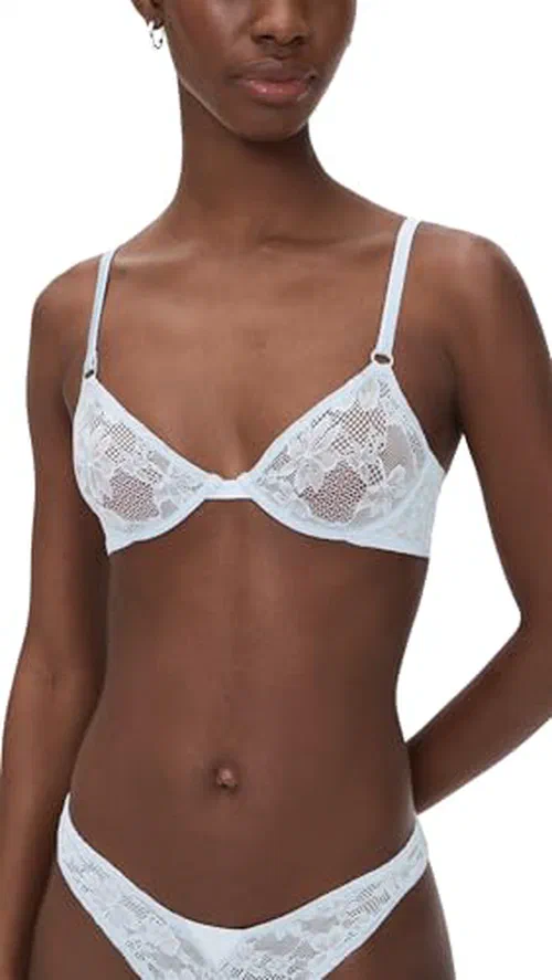 Fleur du Mal Women's Fuller Cup Le Stretch Lace Demi Bra