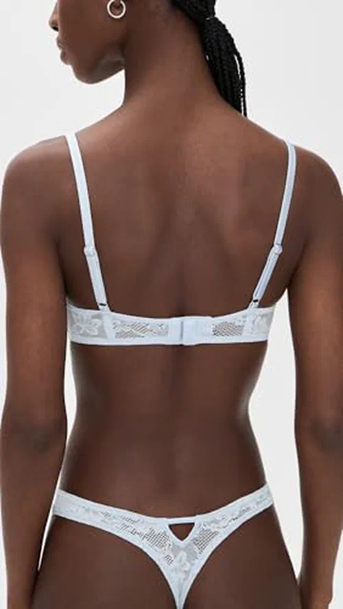 Fleur du Mal Women's Fuller Cup Le Stretch Lace Demi Bra — view 3
