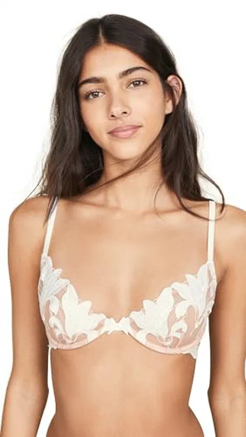 Fleur du Mal Women's Lily Lace Demi Bra
