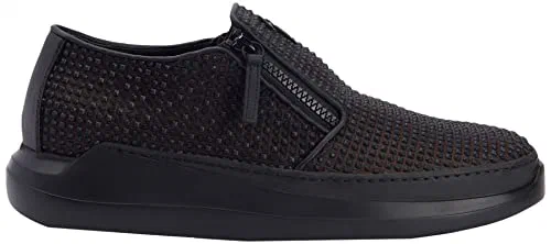 Giuseppe Zanotti, Conley Synthetic Fabric Zip Slip Ons