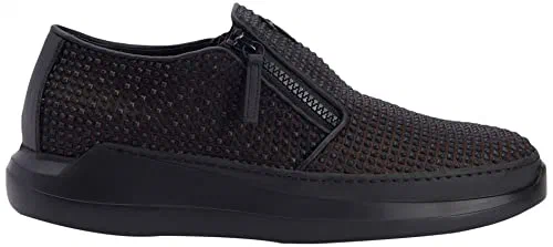 Giuseppe Zanotti, Conley Synthetic Fabric Zip Slip Ons — view 3