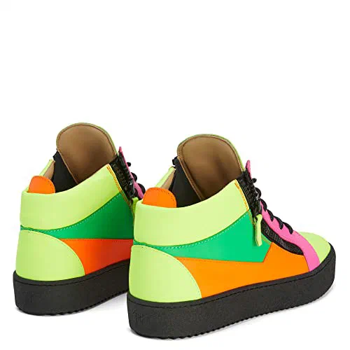 Giuseppe Zanotti, Kriss Neon Multicoloured Mid-Top Sneakers — view 3