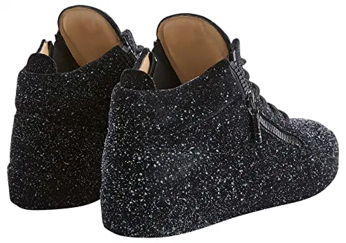 Giuseppe Zanotti, The Unfinished Mid-Top Sneakers Fabric — view 3