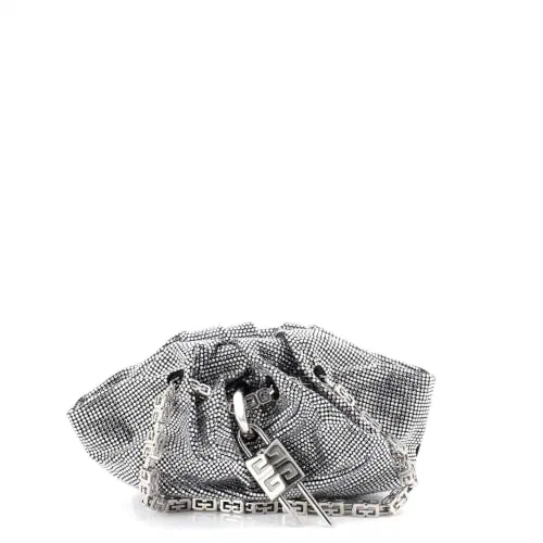 Givenchy, Pre-Loved Kenny Shoulder Bag Crystal Embellished Satin Mini