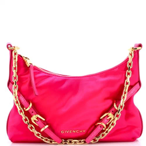 Givenchy, Pre-Loved Voyou Party Shoulder Bag Satin with Leather Mini