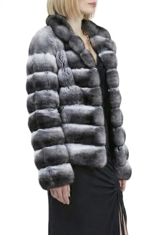 GORSKI, Horizontal Chinchilla Jacket, XS — view 3
