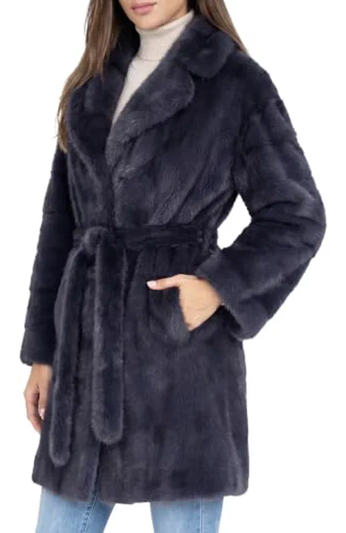 GORSKI, Mink Jacket with Belt, XS — view 3