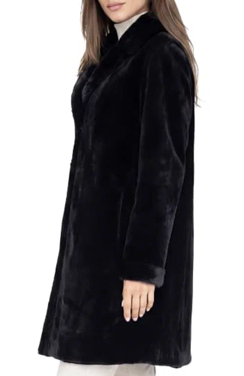 GORSKI, Sheared Letout Mink Stroller Coat with Reversible To Taffeta, XL — view 3