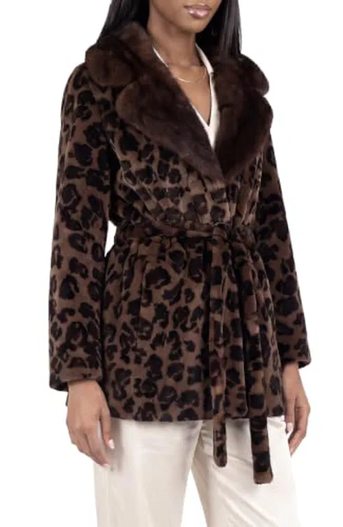 GORSKI, Sheared Mink Jacket with Belt, M — view 3