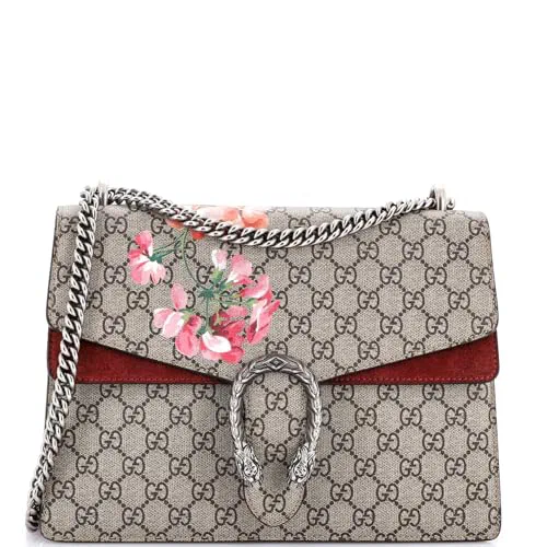 Gucci, Pre-Loved Dionysus Bag Blooms Print GG Coated Canvas Medium