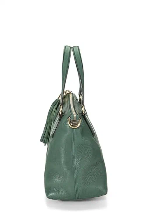 Gucci, Pre-loved Green Leather Soho Top Handle Bag — view 3