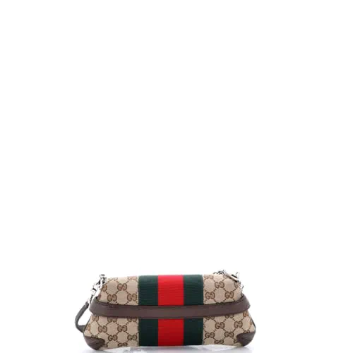 Gucci, Pre-Loved Horsebit NM Web Chain Clutch Small — view 3