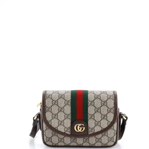 Gucci, Pre-Loved Ophidia Flap Shoulder Bag Mini