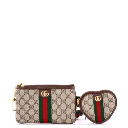 Gucci, Pre-Loved Ophidia Heart Utility Double Belt Bag