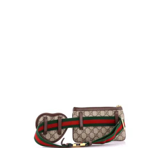 Gucci, Pre-Loved Ophidia Heart Utility Double Belt Bag — view 3