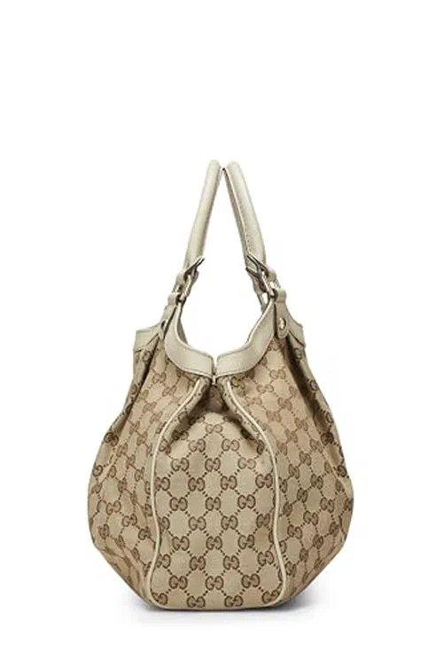 Gucci, Pre-loved White Original GG Canvas Sukey Tote — view 3