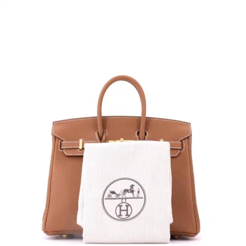 Hermès, Pre-Loved Birkin Handbag 25, Gold — view 3