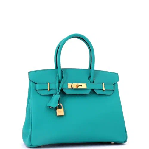 Hermès, Pre-Loved Birkin Handbag 30, Bleu Paon — view 3