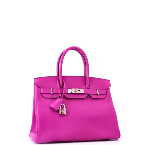 Hermès, Pre-Loved Birkin Handbag 30, Rose Pourpre — view 3