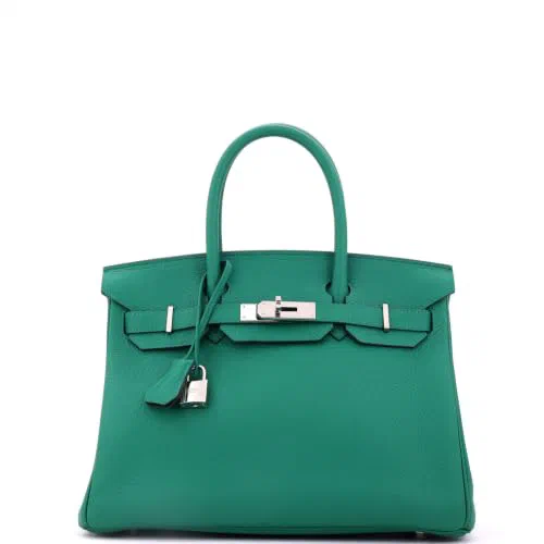 Hermès, Pre-Loved Birkin Handbag 30, Verso - Vert Vertigo/Vert Fonce
