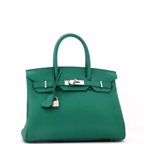 Hermès, Pre-Loved Birkin Handbag 30, Verso - Vert Vertigo/Vert Fonce — view 3