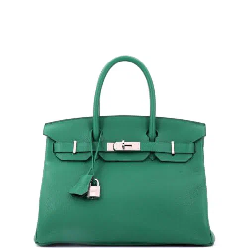 Hermès, Pre-Loved Birkin Handbag 30, Verso - Vert Vertigo/Vert Fonce
