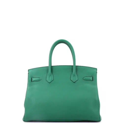 Hermès, Pre-Loved Birkin Handbag 30, Verso - Vert Vertigo/Vert Fonce — view 3