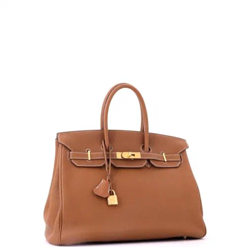 Hermès, Pre-Loved Birkin Handbag 35, Gold — view 3