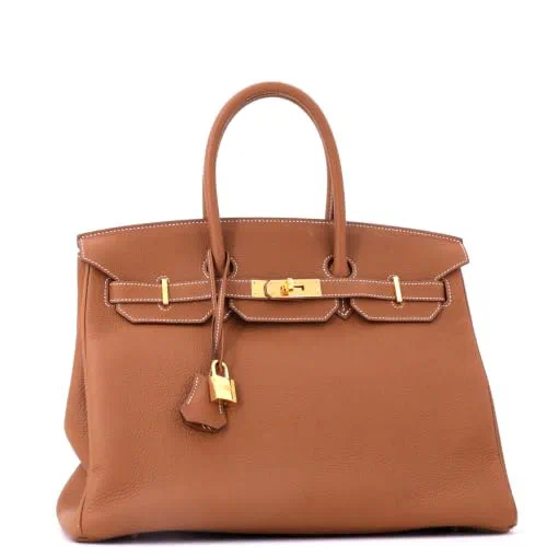 Hermès, Pre-Loved Birkin Handbag 35, Gold — view 3