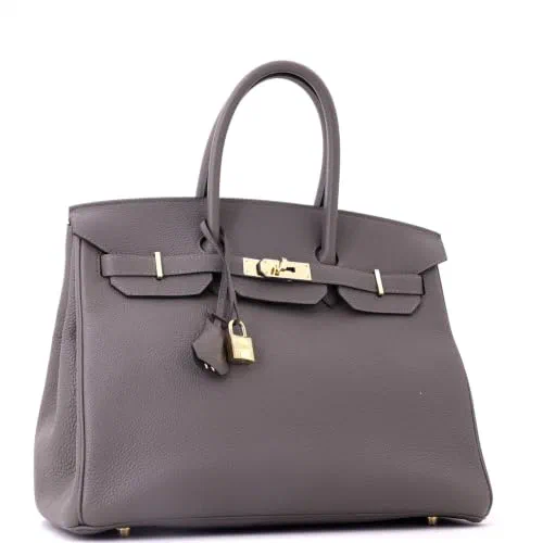 Hermès, Pre-Loved Birkin Handbag 35, Gris Meyer — view 3