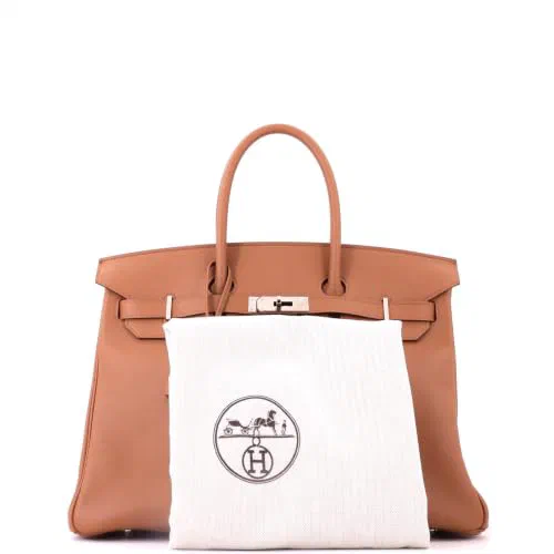 Hermès, Pre-Loved Birkin Handbag 35, Tressage- Gold/Bleu du Nord/Indigo — view 3