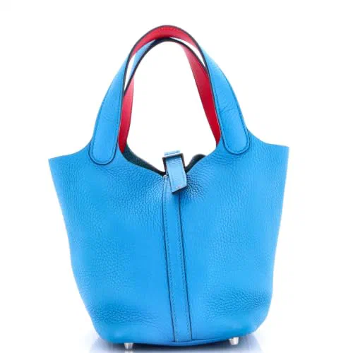 Hermès, Pre-Loved Eclat Picotin Lock Bag PM, Bleu Zanzibar