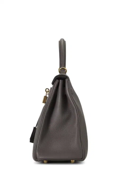 Hermès, Pre-loved Etain Togo Kelly Retourne 28 — view 3