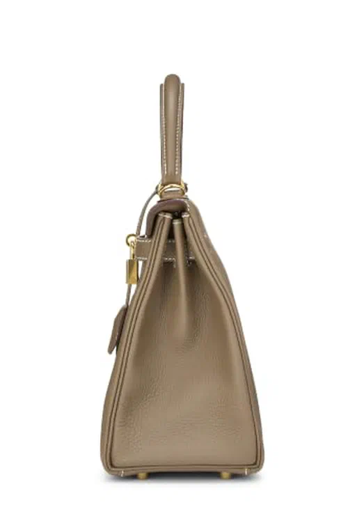 Hermès, Pre-loved Etoupe Togo Kelly Retourne 28 — view 3