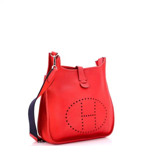 Hermès, Pre-Loved Evelyne Bag Gen III GM, Rouge Casaque — view 3